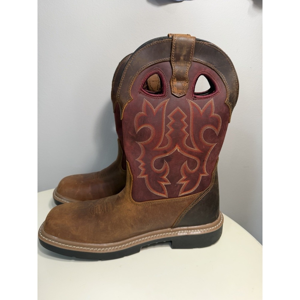 Wolverine Men's Rancher DuraShocks Wellington Work Boots 10M Waterproof Leather